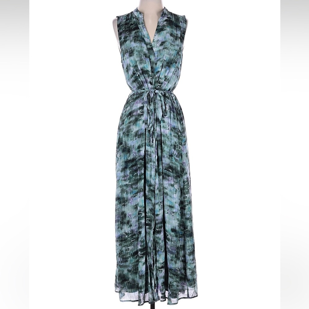 NWOT Bella Dahl Tie-Dye Maxi Dress in Green and Purple